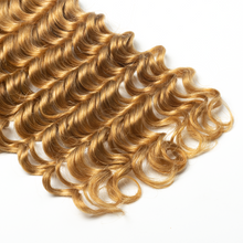 Load image into Gallery viewer, Ghair Deep Wave Crochet Hair Extensions #27 Honey Blonde Virgin Hair for Daily &amp; Party Use
