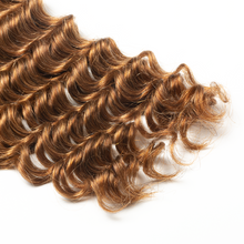 Load image into Gallery viewer, Ghair Deep Wave Crochet Hair Extensions #30 Medium Auburn Virgin Hair for Daily &amp; Party Use
