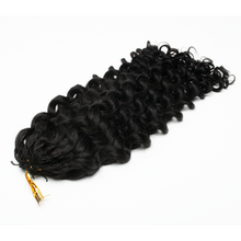 Load image into Gallery viewer, Ghair Italian Curly Crochet Hair Extensions N1B# Natural Black Virgin Hair for Daily &amp; Party Use
