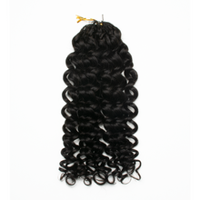 Load image into Gallery viewer, Ghair Italian Curly Crochet Hair Extensions N1B# Natural Black Virgin Hair for Daily &amp; Party Use
