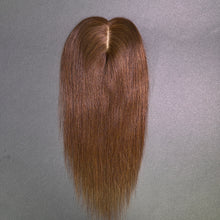 Load image into Gallery viewer, Ghair 13*15CM Straight Silk Base Hair Topper #4 Medium Brown 100% Virgin Human Hair for Thinning Hair &amp; Daily Wear
