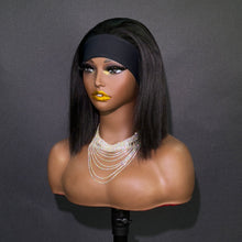 Load image into Gallery viewer, Ghair New Glueless Head Band Bob Wig Human Hair Natural Looking Easy Wear Daily Sport Use Wig
