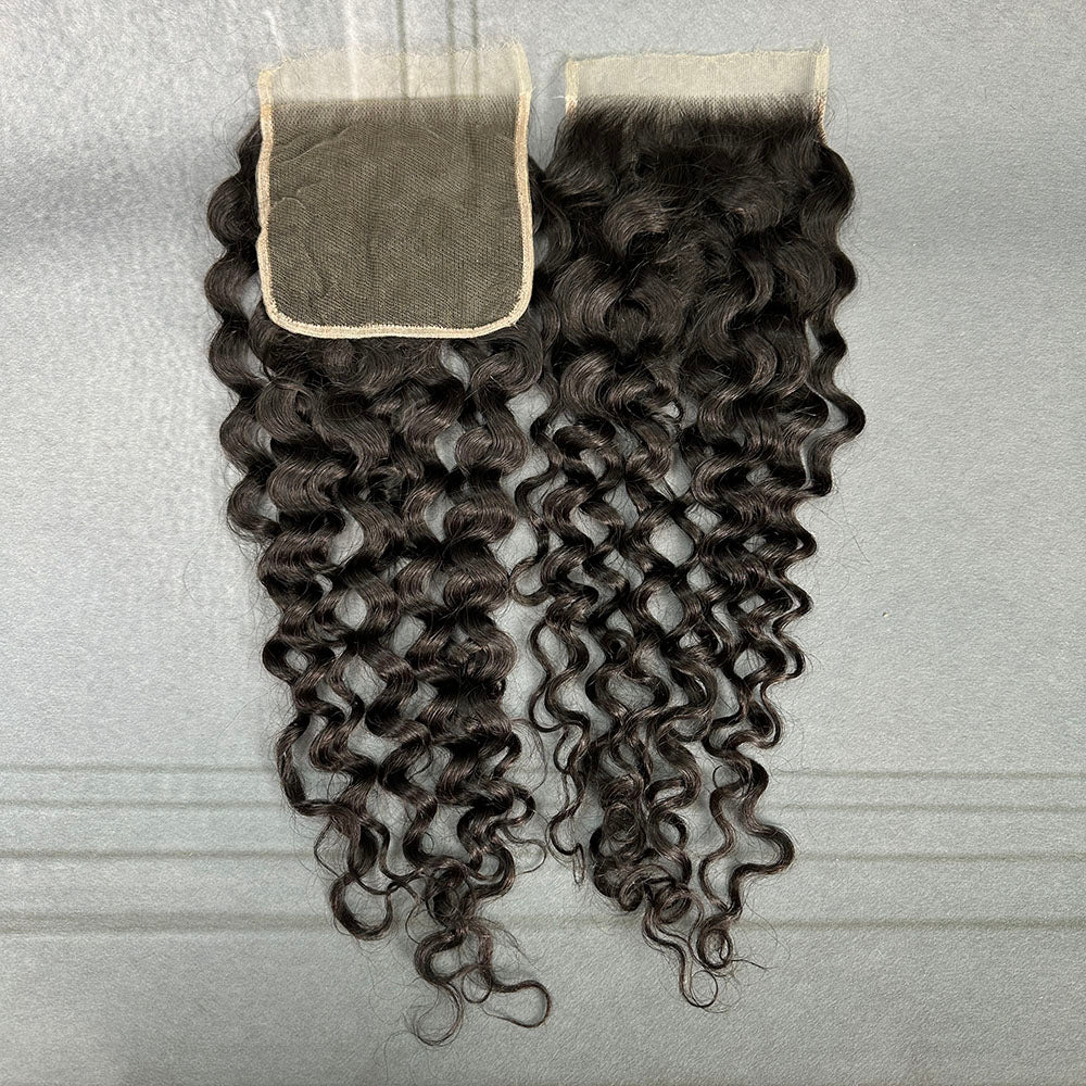 Ghair 5x5 HD Lace Closure Italian Curly Virgin Hair N1B#