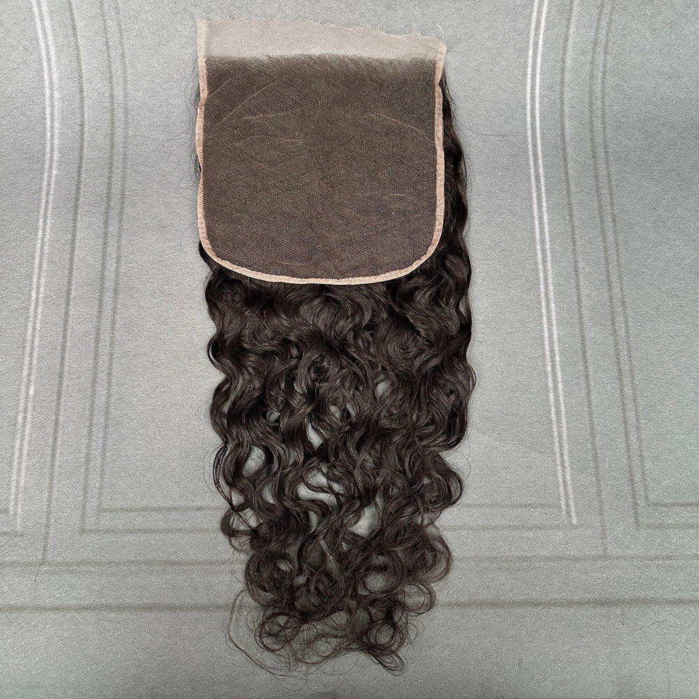 Ghair 7x7 HD Lace Closure Italian Curly Virgin Hair N1B#