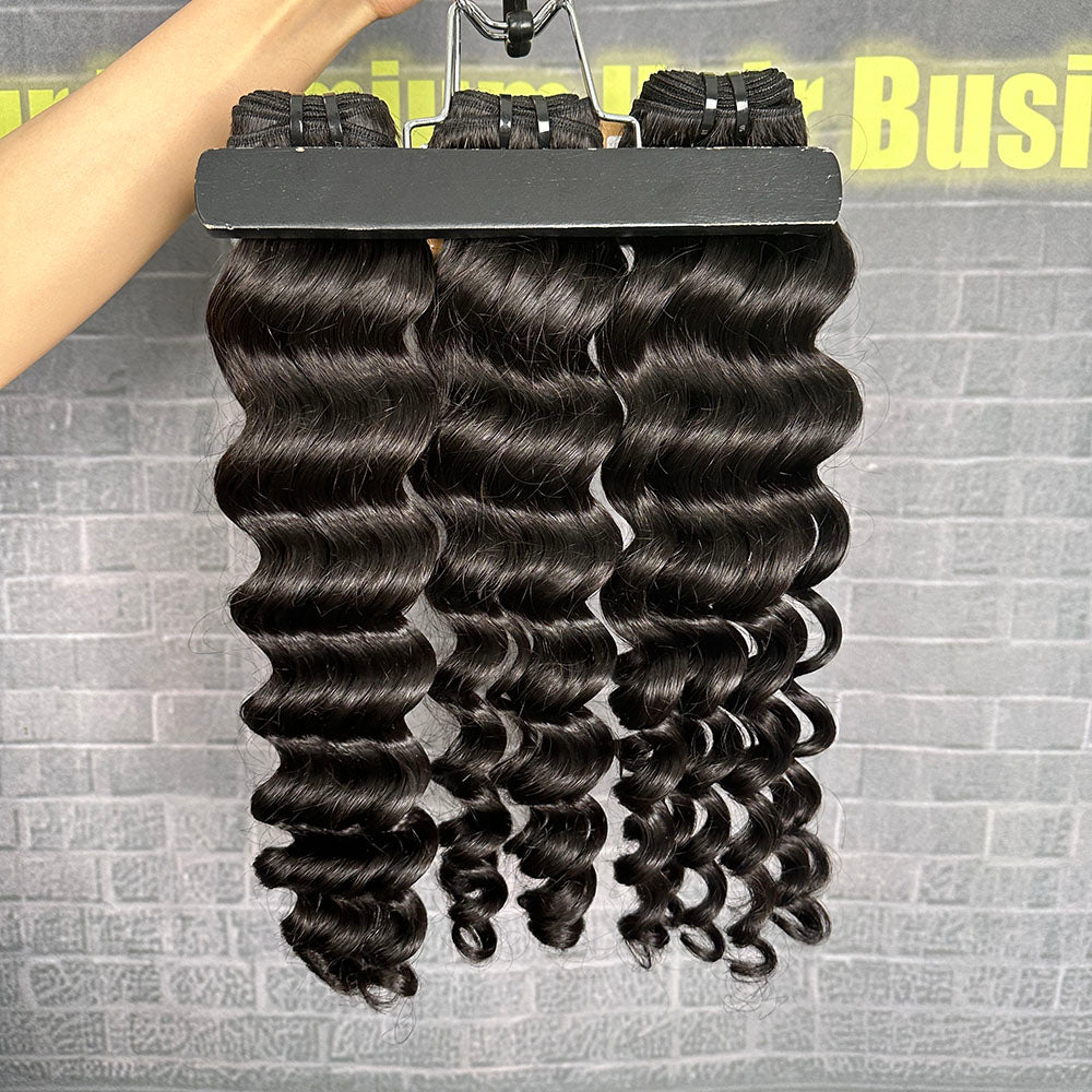 Ghair 100% Virgin Hair Bundles Loose Deep Wave Hair N1B#