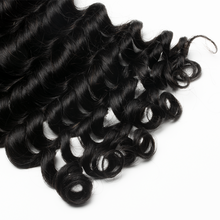 Load image into Gallery viewer, Ghair Loose Wave Crochet Hair Extensions N1B# Natural Black Virgin Hair for Daily &amp; Party Use
