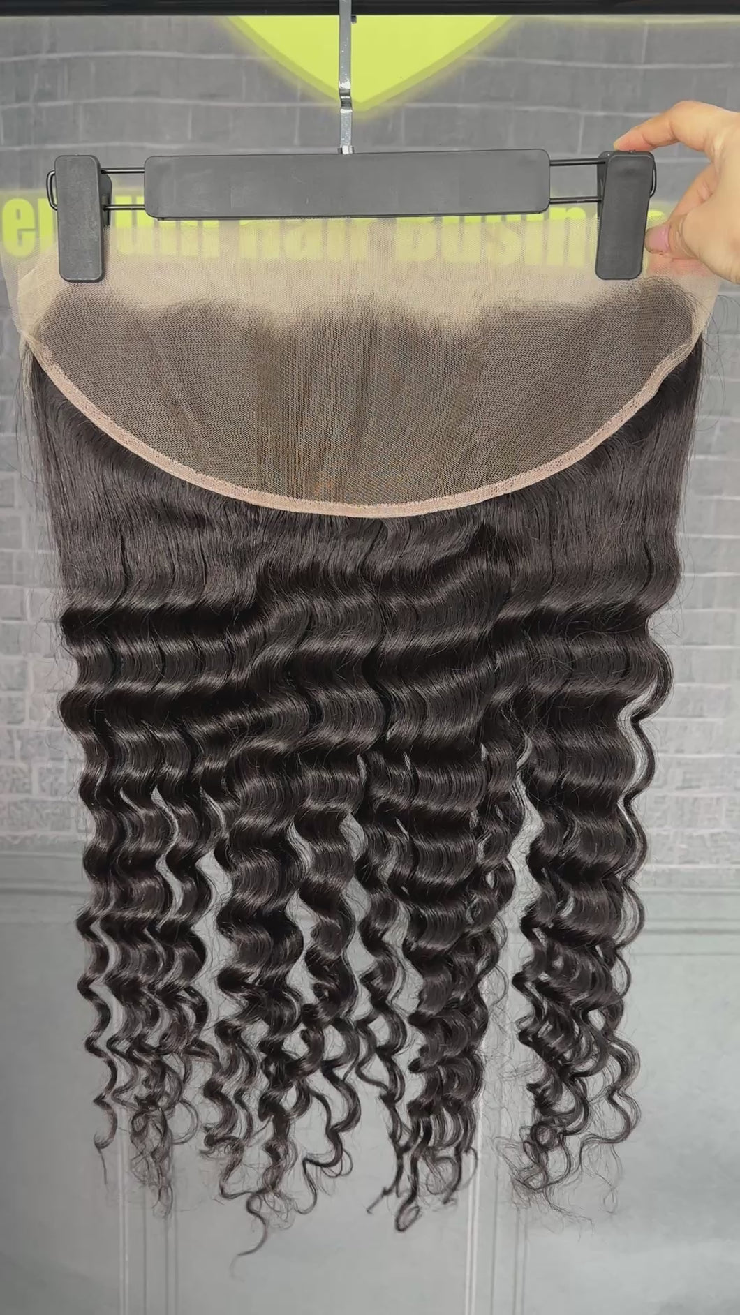 Ghair 13x4 Transparent Lace Frontal Deep Wave Virgin Hair N1B#