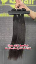 Load and play video in Gallery viewer, Ghair 100% Raw Hair Bundles Straight Hair N1B#
