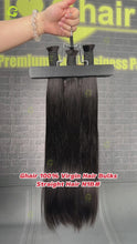 Load and play video in Gallery viewer, Ghair 100% Virgin Hair Bulk Straight Hair N1B#
