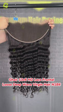 Load and play video in Gallery viewer, Ghair 13x6 HD Lace Frontal Loose Deep Wave Virgin Hair N1B#
