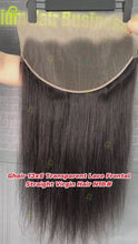 Load and play video in Gallery viewer, Ghair 13x6 Transparent Lace Frontal Straight Virgin Hair N1B#
