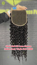 Load and play video in Gallery viewer, Ghair 6x6 HD Lace Closure Italian Curly Virgin Hair N1B#
