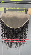 Load and play video in Gallery viewer, Ghair 13x6 Transparent Lace Frontal Deep Wave Virgin Hair N1B#
