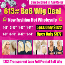 Load image into Gallery viewer, Ghair Wholesale 613# BoB Wig Deal Short Hair 100% Human Virgin Hair
