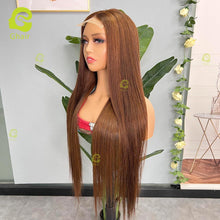 Load image into Gallery viewer, Ghair #6 5x5 Transparent Lace Closure Wigs 100% Human Virgin Hair Straight Colored Wig
