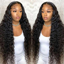 Load image into Gallery viewer, Ghair Italian Curly 13x4 Transparent Lace Frontal Wigs 100% Peruvian Virgirn Human Hair 180% Density
