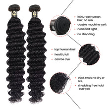 Load image into Gallery viewer, Ghair 100% Virgin Human Hair 3 Bundles With 5x5 HD Lace Closure 12A Deep Wave Hair Brazilian Hair
