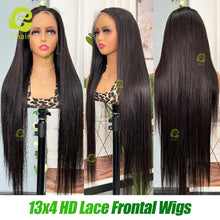 Load image into Gallery viewer, Ghair 13x4 HD Lace Frontal Wigs 180% Density 100% Peruvian Virgin Human Hair Wig
