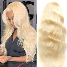 Load image into Gallery viewer, Ghair 5x5 Transparent Lace Closure Wigs #613 100% Peruvian Virgin 14A Human Hair 180% Density
