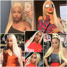 Load image into Gallery viewer, Ghair #613 13x4 Transparent Lace Frontal Wigs 150% Density 100% Peruvian Virgin 14A Human Hair
