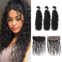 Load image into Gallery viewer, Ghair 100% Virgin Human Hair 3 Bundles With 13x4 HD Lace Frontal 12A Italian Curly Hair Brazilian Hair
