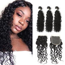 Load image into Gallery viewer, Ghair 100% Virgin Human Hair 3 Bundles With 5x5 HD Lace Closure 12A Itlian Curly Hair Brazilian Hair
