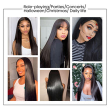 Load image into Gallery viewer, Ghair 100% Virgin Human Hair 3 Bundles With 13x4 HD Lace Frontal 12A Straight Wave Hair Brazilian Hair
